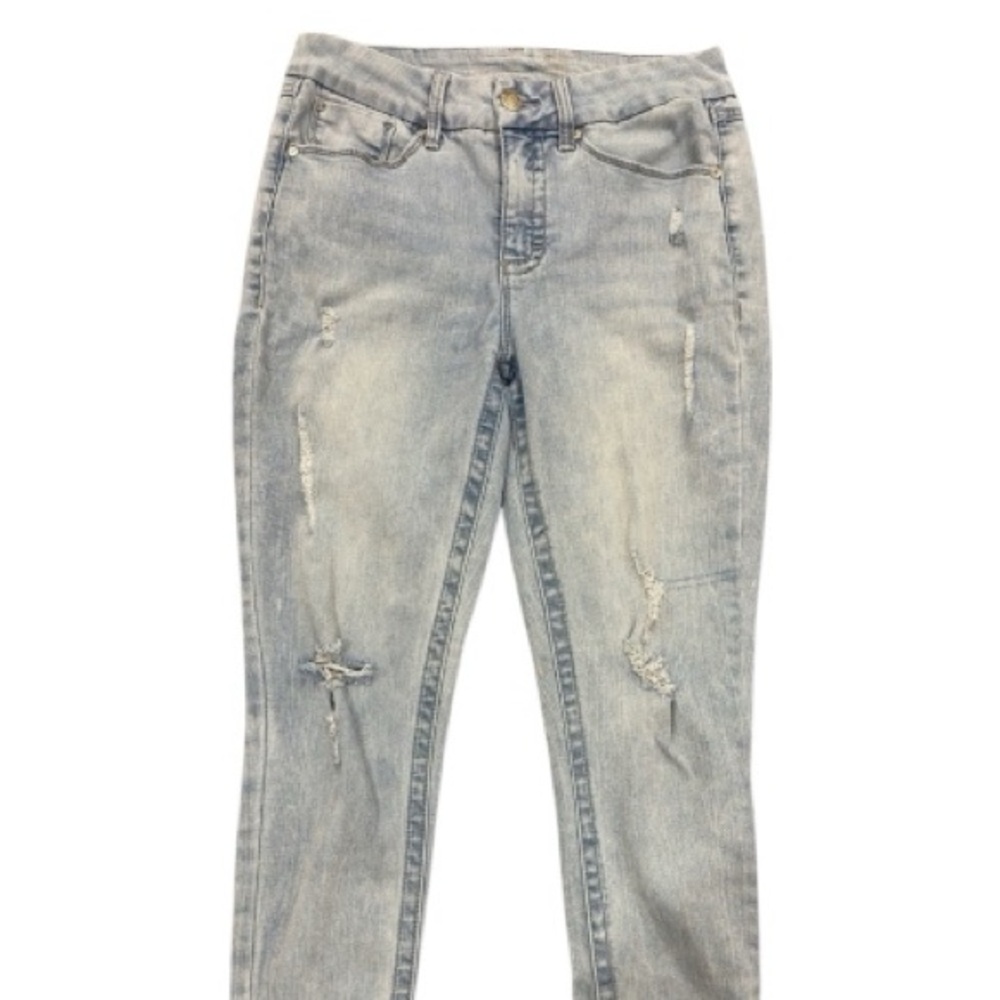 Seven7 Light Wash Distressed Skinny Jeans | Women's Size 8 | Stretch Denim
